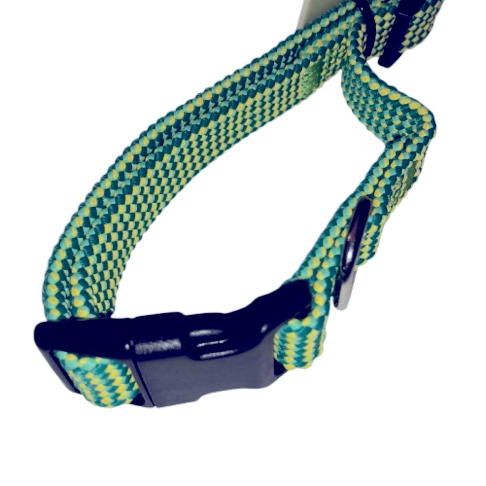 2/$20 NEW LAKE & TRAIL Braided Dog Collar SMALL 10” - 15” Neck Size Green